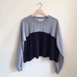Vanilla Star, cropped, two toned sweatshirt